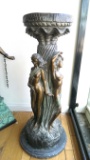 Houdon Antique Signed Large Bronze Pedestal 80-lbs
