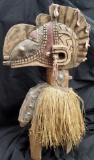 Old Baga Peoples Ceremonial Headdress 6-lbs, 25x13x9 inches