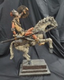 Salvador Dali Don Quixote Papier Mache Sculpture 4.5-lbs, 20x16x7 inches