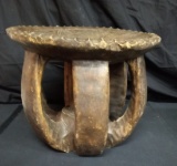 VINTAGE AFRICAN TRIBAL STOOL OF THE MAKONDE PEOPLE OF TANZANIA 13X12