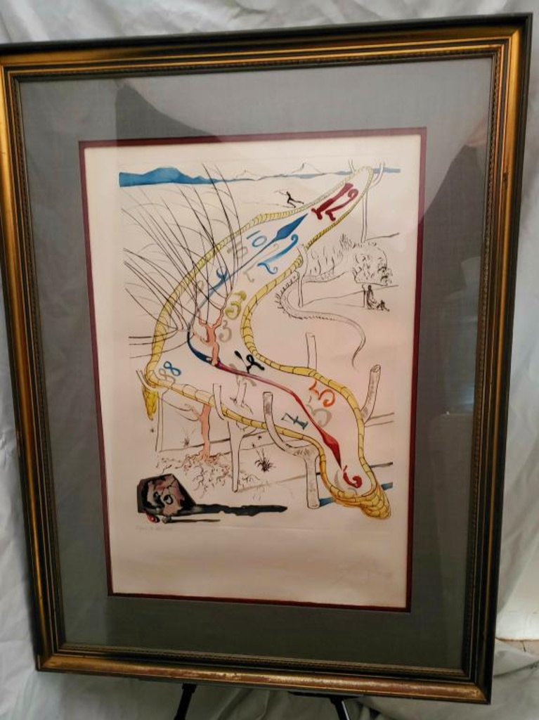 RARE Salvador DALI H.C Les Montres Gelatines De l'espace 52x40", 22-LBS |  Art, Antiques & Collectibles Art | Online Auctions | Proxibid