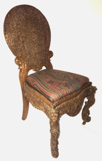 Fantastic Antique Asian Hand carved Rosewood Parlor Chair