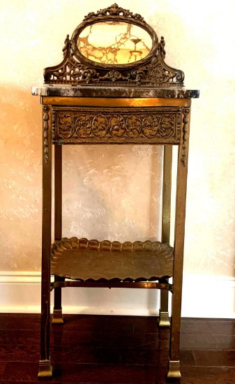 Antique Marble top hall stand