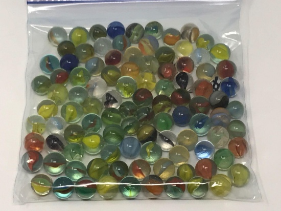 Vintage glass marbles, "Cateyes"