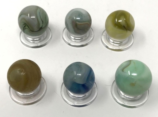 Vintage slag and glass marbles