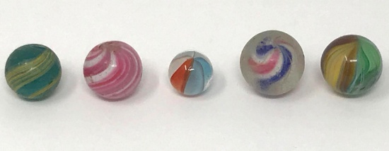 Vintage slag and glass marbles