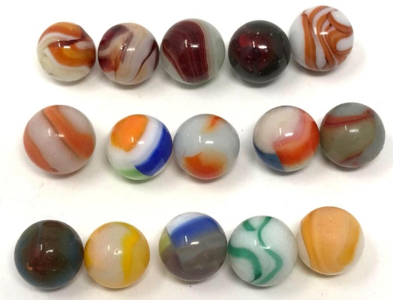 Vintage slag and glass marbles