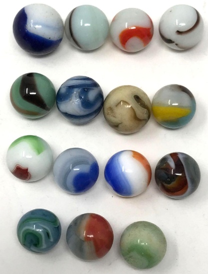 Vintage slag and glass marbles