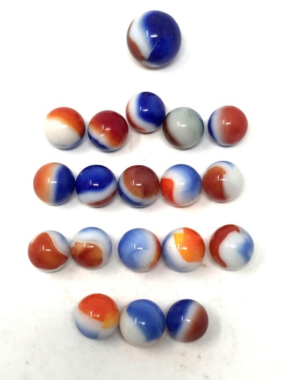 Vintage slag and glass marbles