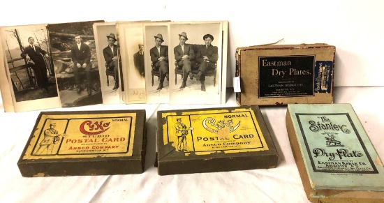 Vintage Black and White Photos, Dry Plate boxes