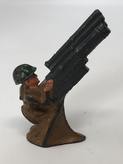 White Metal toy soldier with gun