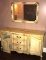 Antique Style Sideboard/Buffet and Wall Mirror