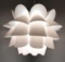 Euro Design White Flower Pendant Chandeliers, Two.