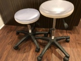Two Rolling Salon Stool, with adjustable height, Ideal for Massage, Facial, Pedicure spa
