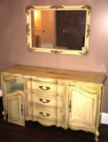 Antique Style Sideboard/Buffet and Wall Mirror
