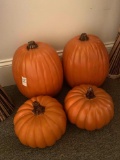 Four Faux Pumpkins for decorating
