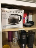 Black & Decker NIB Carafe, mugs, cups.