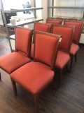 Six Cushion seat and back Side Chairs.