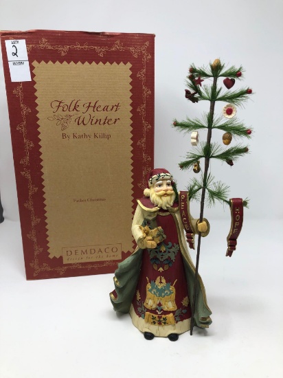 NEW, "Folk Heart Winter", DEMDACO Father Christmas, "PEACE"