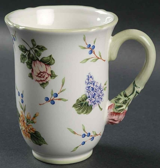 Princess House Ceramic Vintage Garden Mug Set, #1476, NIB, Qty 4.