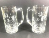 Princess House 2 Sets of 2 Mugs each, Item #412 NIB Crystal Mugs.