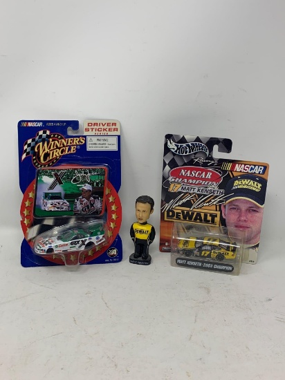 Two Diecast Cars & Bobble Head