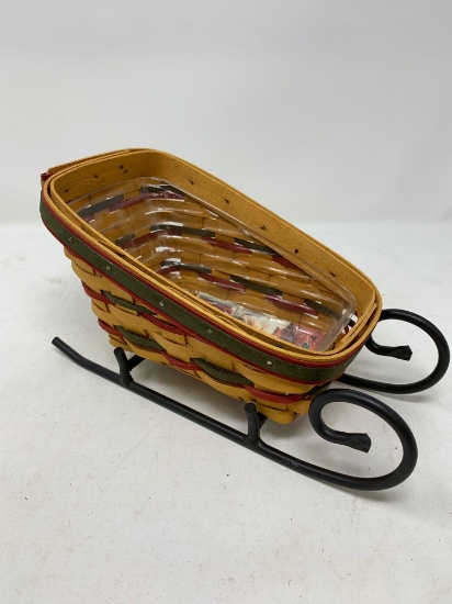 Longaberger Basket, 1998, Sleigh style.