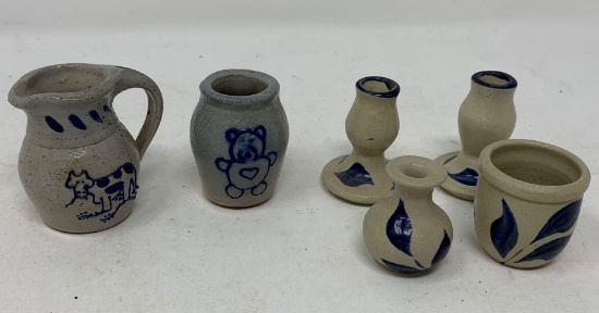 Six Small Stoneware Pieces