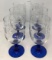 Six Princess House, Heritage, Blue Stem Ice Tea glasses