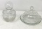 Princess House Heritage Covered Plate, & Candy Dish. Qty. 2.