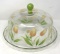 Cake Plate with Glass Dome Cottage Tulip by PRINCESS HOUSE