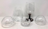 Princess House Crystal Candle Holders and Ice Tea Glass.