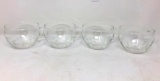 Princess House, Heritage pattern, Punch bowl crystal cups, four.