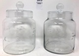 Two Princess House Heritage Pattern Candy Jars with lids