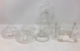 Princess House Heritage assorted Oil Lamps and Floats, 8 pieces.