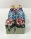 Eight Salt and Pepper Shakers, Vintage Garden by PRINCESS HOUSE