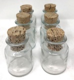 Six Princess House Spice Jars with Corks, Heritage Pattern