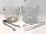 Princess House Crystal Glasses and Drink Ice tongs.