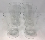 Six Princess House, Heritage pattern Parfait glasses.