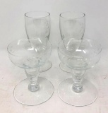 Four Princess House, Assorted Glasses, Heritage Pattern