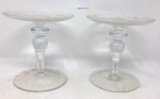 Two Princess House Pillar Candle Holders, Heritage.