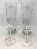 Princess House Heritage Crystal Glasses, Qty 4.