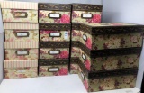 Floral Print Decorated File Boxes