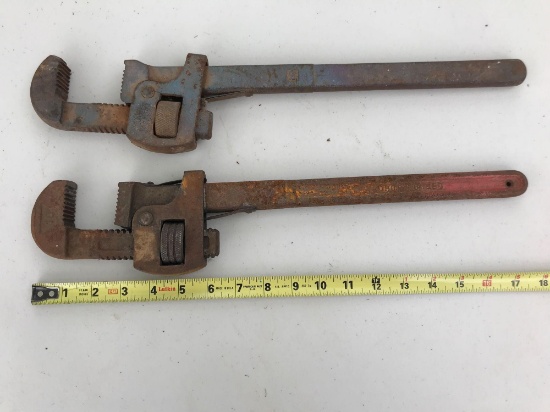 Two 17" Vintage Pipe Wrenches.