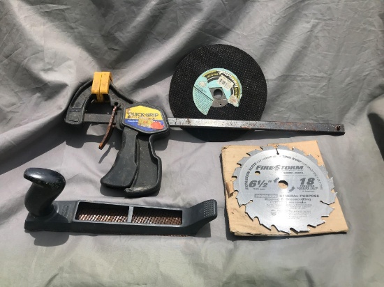 Saw blades, Quick Clamp, Plane lot.