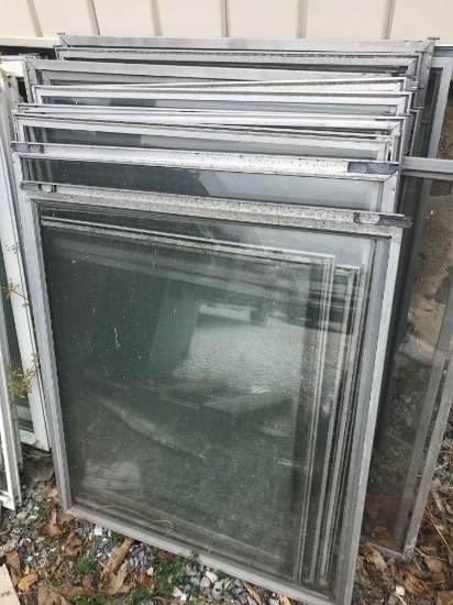 Lot of Aluminum Storm Windows.