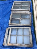 Vintage 4 and 6 pane windows.