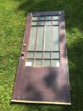 Vintage Arts & Craft Style, 20 pane wooden exterior door.