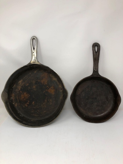 Two Cast Iron Skillets