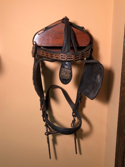 Antique Monogrammed Coaching Horse Bridle